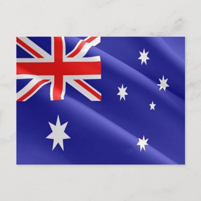 Australien - Australien - Flagga Wave - Vykort (Framsida)