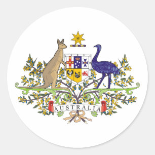 Australien Australien Runt Klistermärke