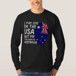 Australien Australiens flagga australiensiska kv T Shirt