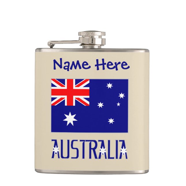 Australien Australiens flagga Blå Personlig  Fickplunta (Framsidan)