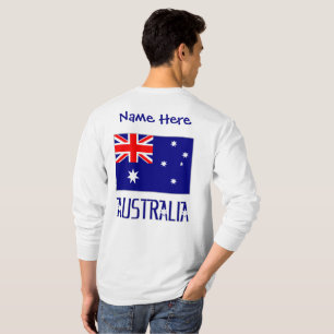 Australien Australiens flagga Blå Personlig Herr T Shirt