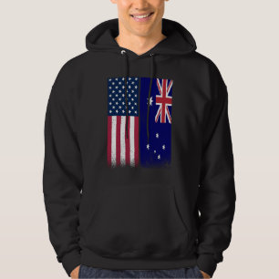 Australien Australienska Amerikanska Flaggor Stol Hoodie
