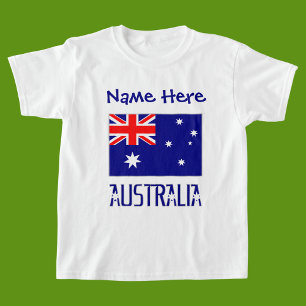 Australien Australienska Flagga Blå Personlig Flic T Shirt