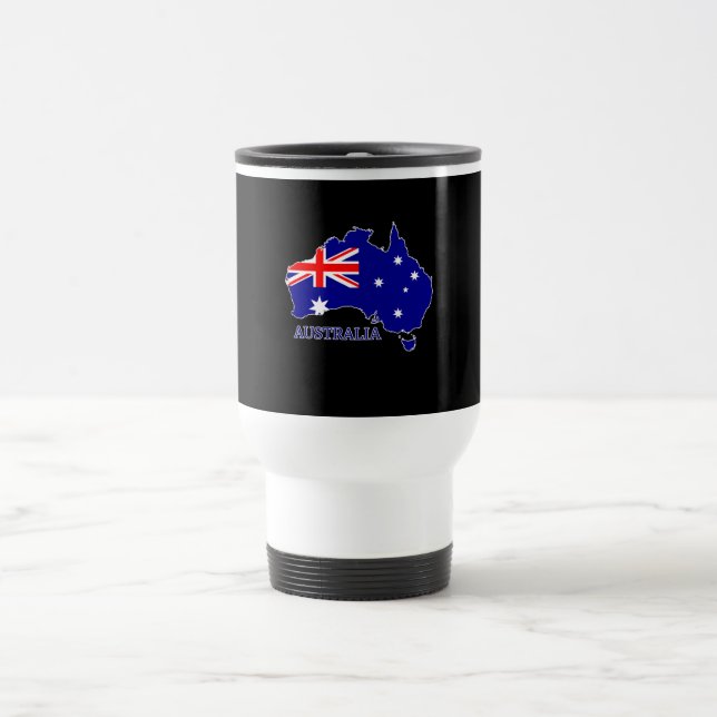 Australien Australienska Flagga Karta Resa Resemugg (Center)