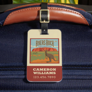 Australien Ayers Sten Kangaroos Bagagebricka