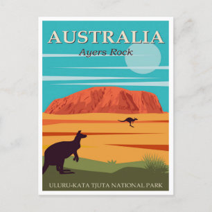 Australien Ayers Sten, Uluru-Kata Toundnationen Vykort
