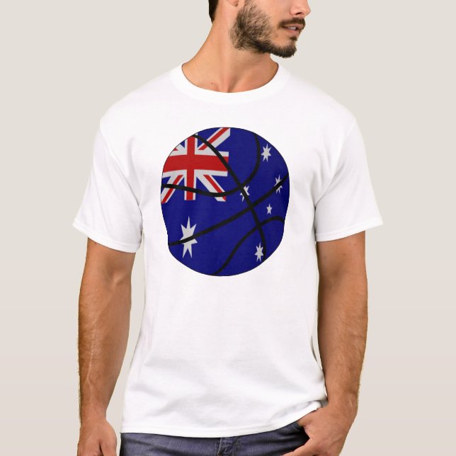 Australien basketT-tröja Tee Shirt (Framsida)