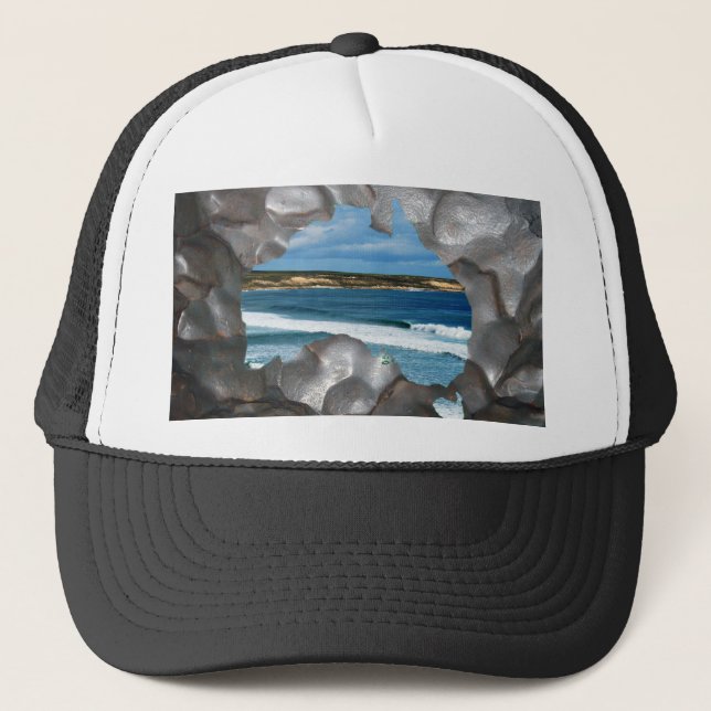 Australien Beach Metallic Karta View, Truckerkeps (Framsida)