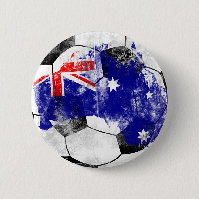 Australien bedrövade fotboll knapp (Framsida)