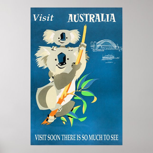 Australien, besök snart poster (Framsidan)