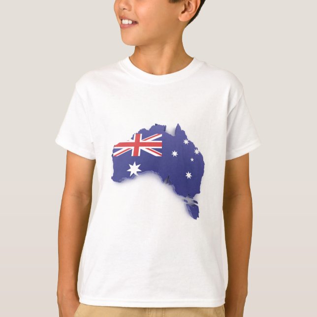 Australien blått tee shirt (Framsida)