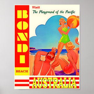 Australien Bondi-Beach Travel Poster