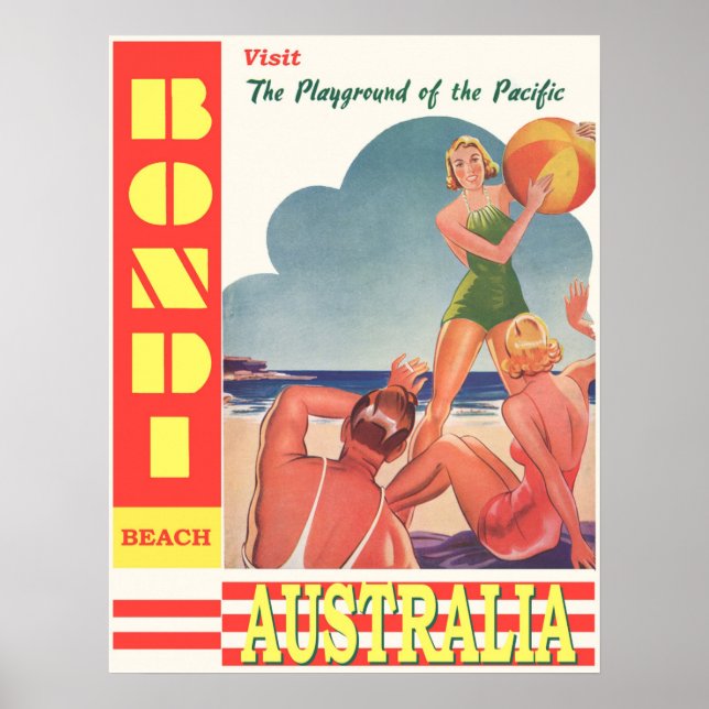 Australien Bondi Beach Vintage resor Poster (Framsidan)