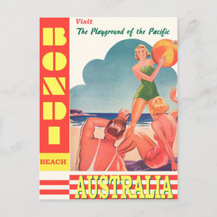 Australien Bondi Beach Vintage resor vykort