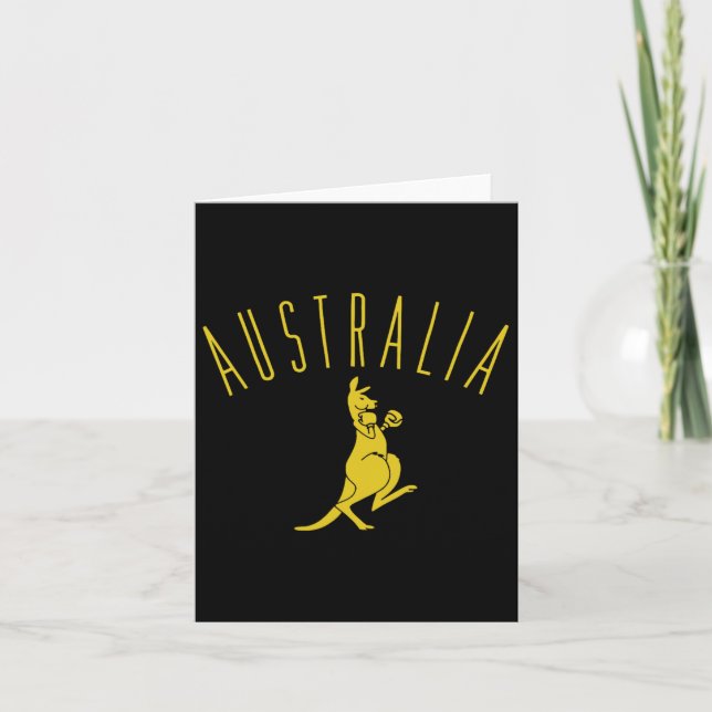 Australien Boxing Kangaroo Kort (Framsida)