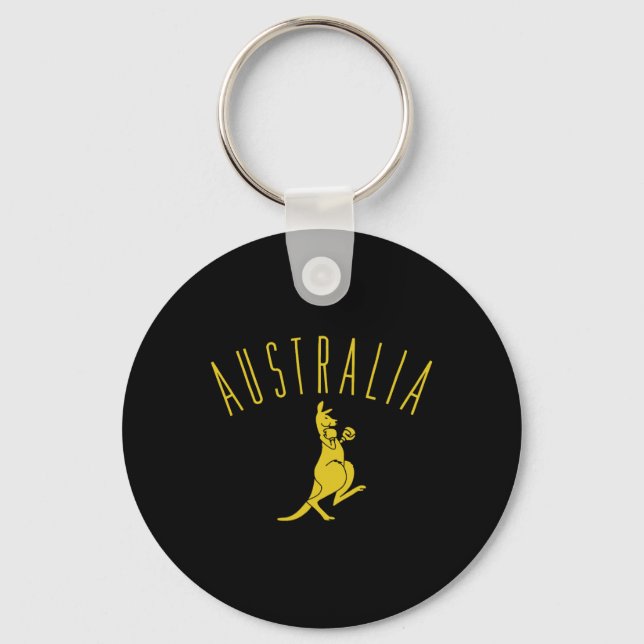 Australien Boxning Känguru  Nyckelring (Framsida)
