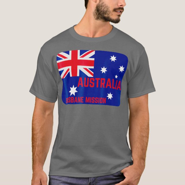 Australien Brisbane LDS Mormon Uppdrag T Shirt (Framsida)