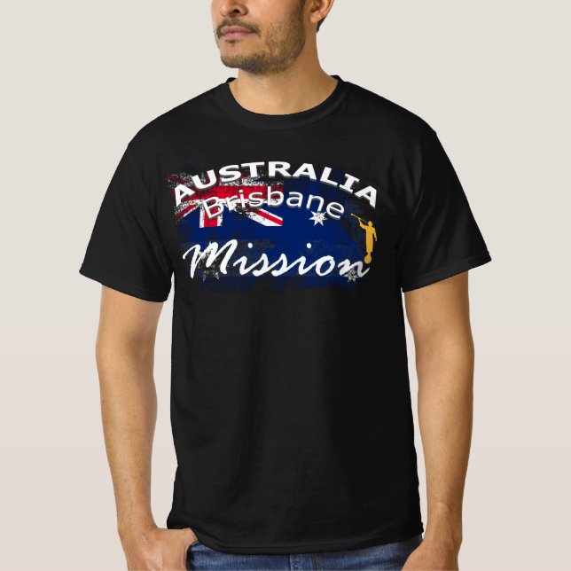 Australien Brisbane Mormon LDS Uppdrag T Shirt (Framsida)