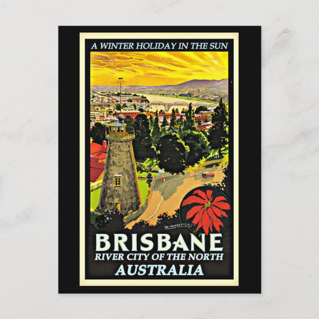 Australien-Brisbane, Winter-Helgdag i Sol Vykort (Framsida)