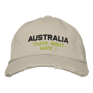Australien Broderad Keps