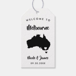Australien Bröllop Welcome Bag Märkre, Karta Presentetikett