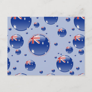 Australien Bubble Flagga Vykort