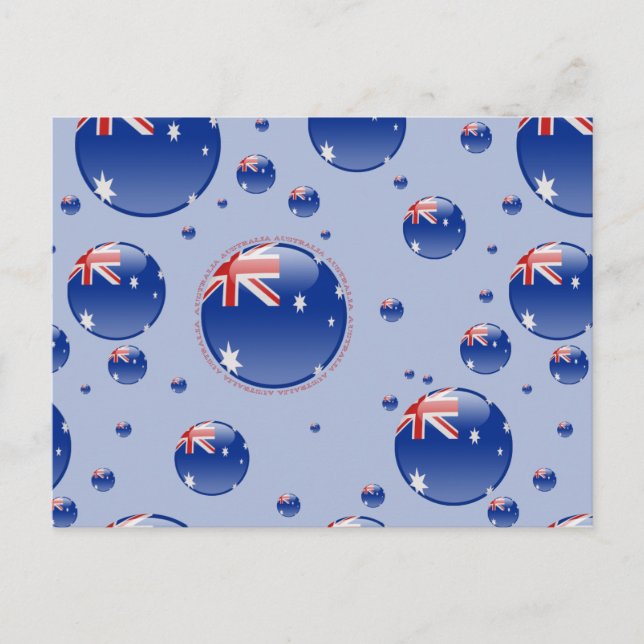 Australien Bubble Flagga Vykort (Framsida)