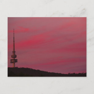 Australien - Canberra - Telstra Torn - Rosa Himlar Vykort