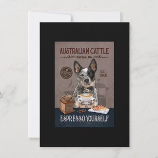 Australien Cattle Hund Coffee Klubb Coffee Hund äl Tack Kort