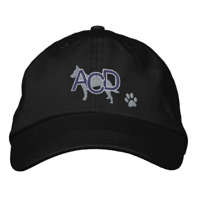Australien Cattle Hund Initialer Embroided Hat Broderad Keps (Framsida)
