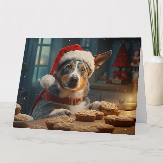 Australien Cattle Hund jul Cookies Helgdag Kort (Framsida)