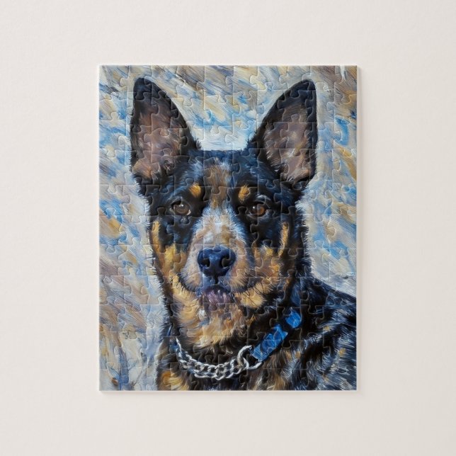 Australien Cattle Hund Porträtt Pussel (Vertikal)