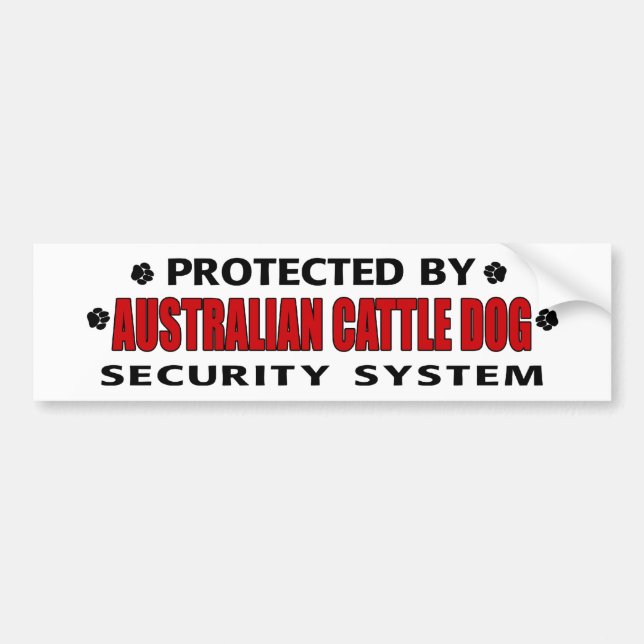 Australien Cattle Hund Security Bildekal (Framsidan)