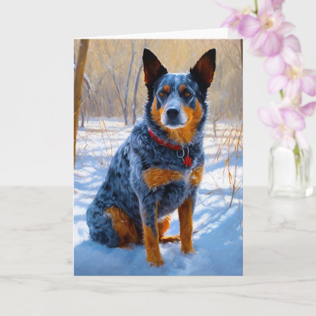 Australien Cattle Låt det snöa jul Kort (Orkide)