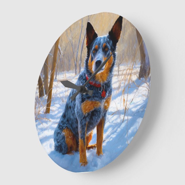 Australien Cattle Låt det snöa jul Stor Klocka (Vinkel)