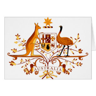 Australien COA Brown Hälsningskort