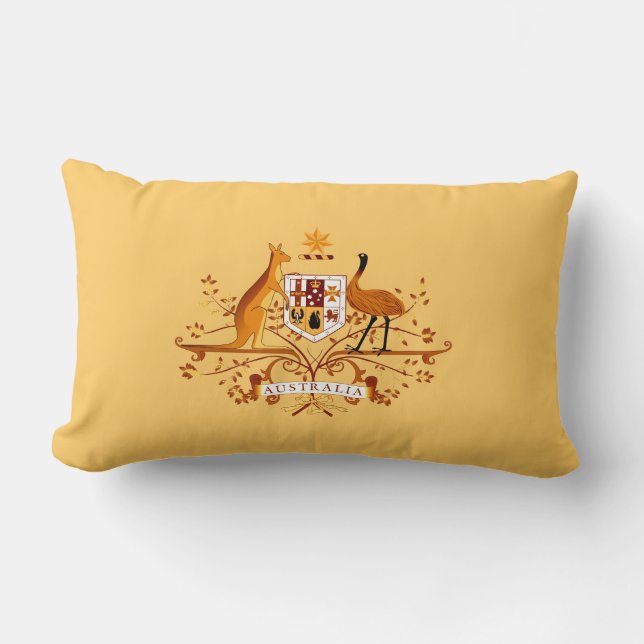 Australien COA Brown & Peach Pillow Lumbarkudde (Framsida)
