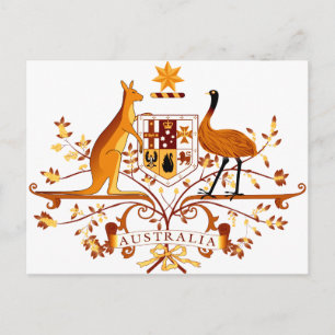 Australien COA Brown Vykort