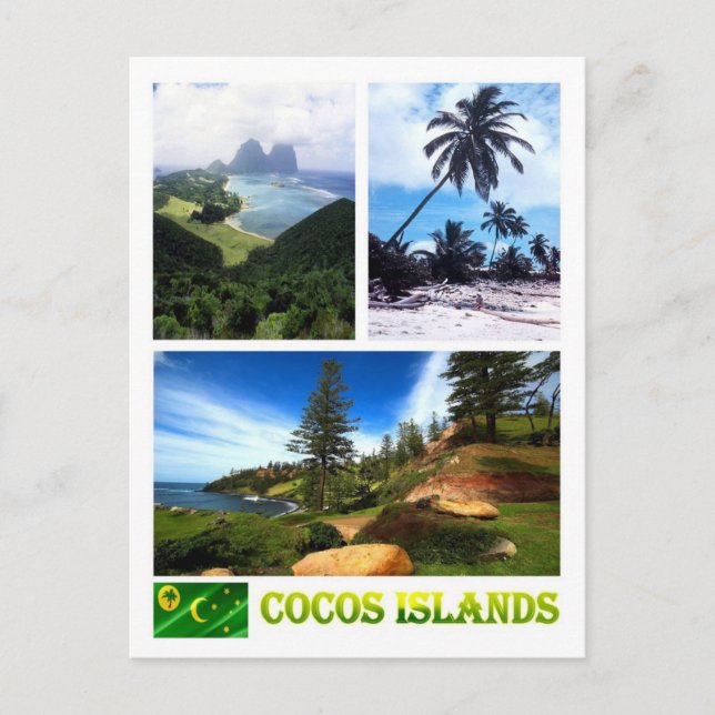 Australien - Cocosöarna (keeling) - Vykort (Framsida)