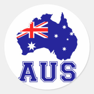 Australien Continent Runt Klistermärke