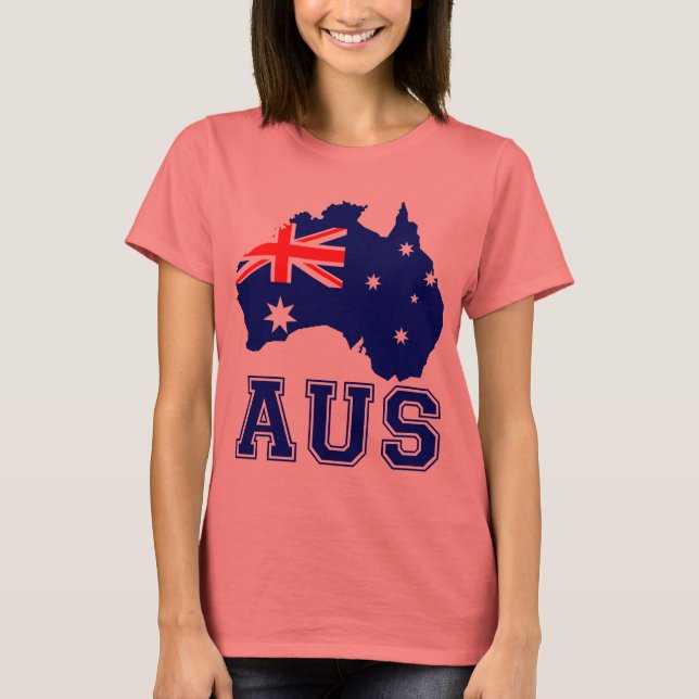 Australien Continent Tee Shirt (Framsida)