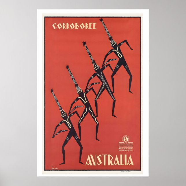 Australien Corroboree Aboriginska australiensare Poster (Framsidan)