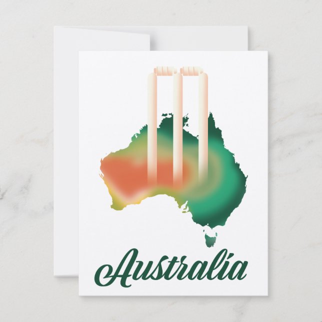 Australien Cricket karta. (Framsida)