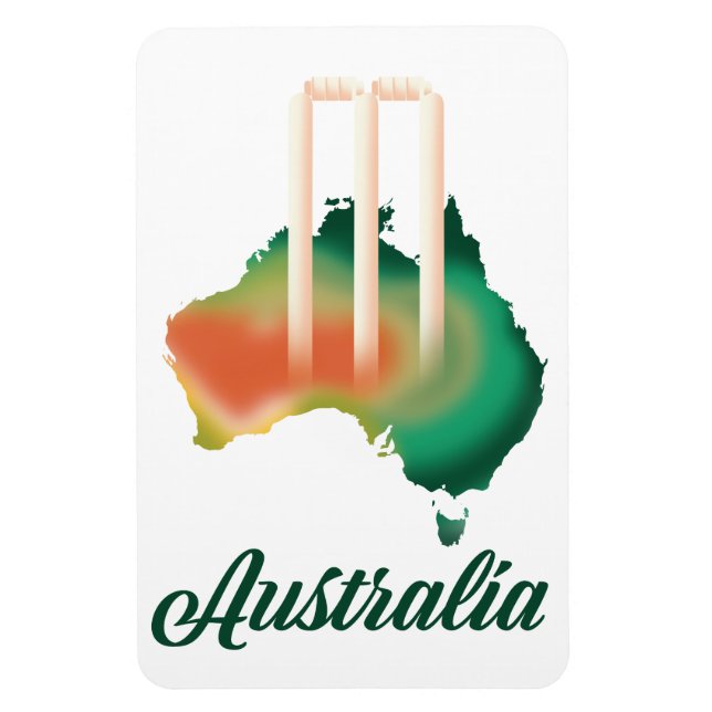 Australien Cricket karta. Magnet (Vertikal)