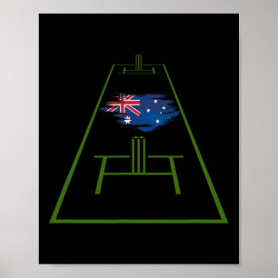 Australien Cricket Tröja Gul Cricket Australien  Poster