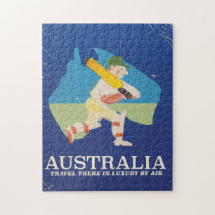Australien Cricket Vintage resor poster Pussel