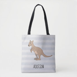Australien Cute Kangaroo Doodle & Namn Kids Diaper Tygkasse