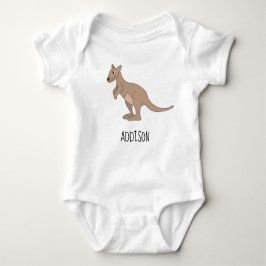Australien Cute Kangaroo Doodle och Namn T Shirt