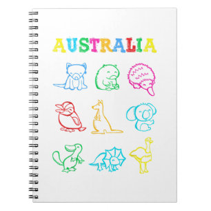 Australien dagens småbarnströja Roliga djur Austra Anteckningsbok