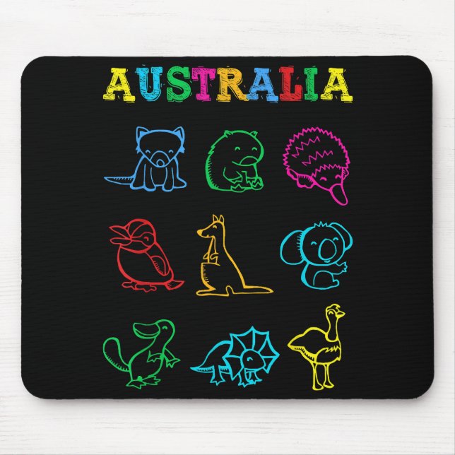 Australien dagens småbarnströja Roliga djur Austra Musmatta (Framsidan)